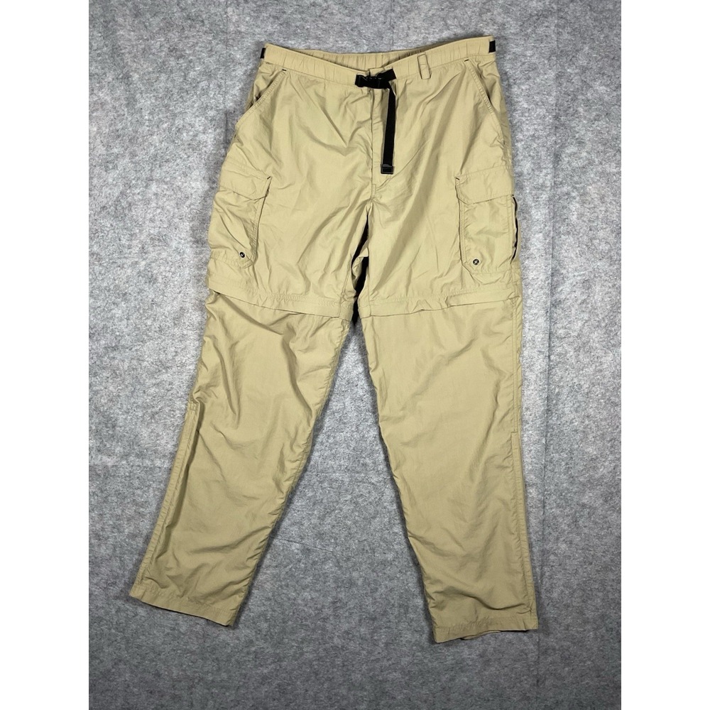 REI Convertible Pants Men Size XLx34 Khaki Outdoor #41809 Hiking
